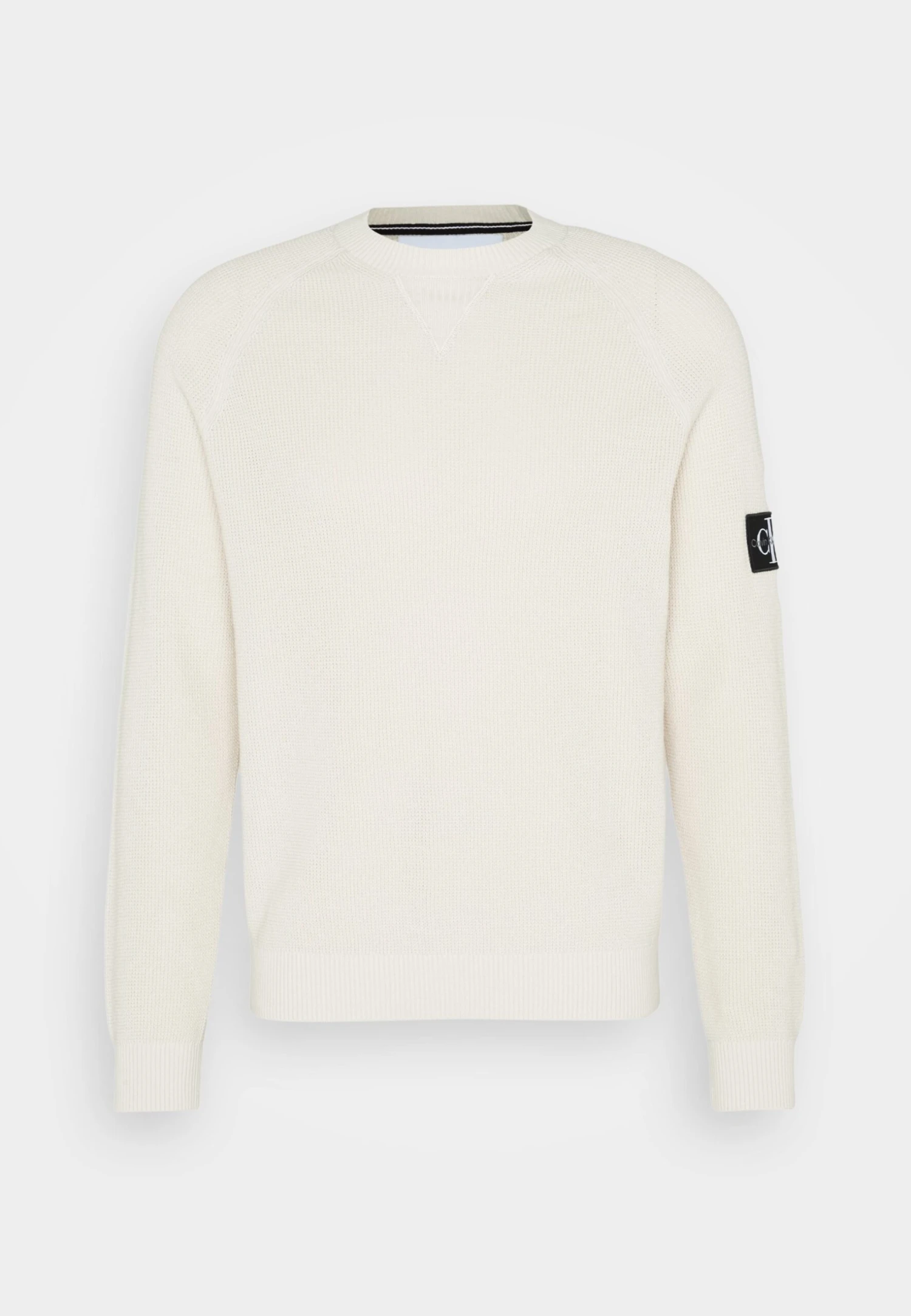 Calvin Klein Jeans Core Badge Sweater - Trui - Eggshell 5 Calvin Klein Jeans Core Badge Sweater - Trui - Eggshell - Afbeelding 5