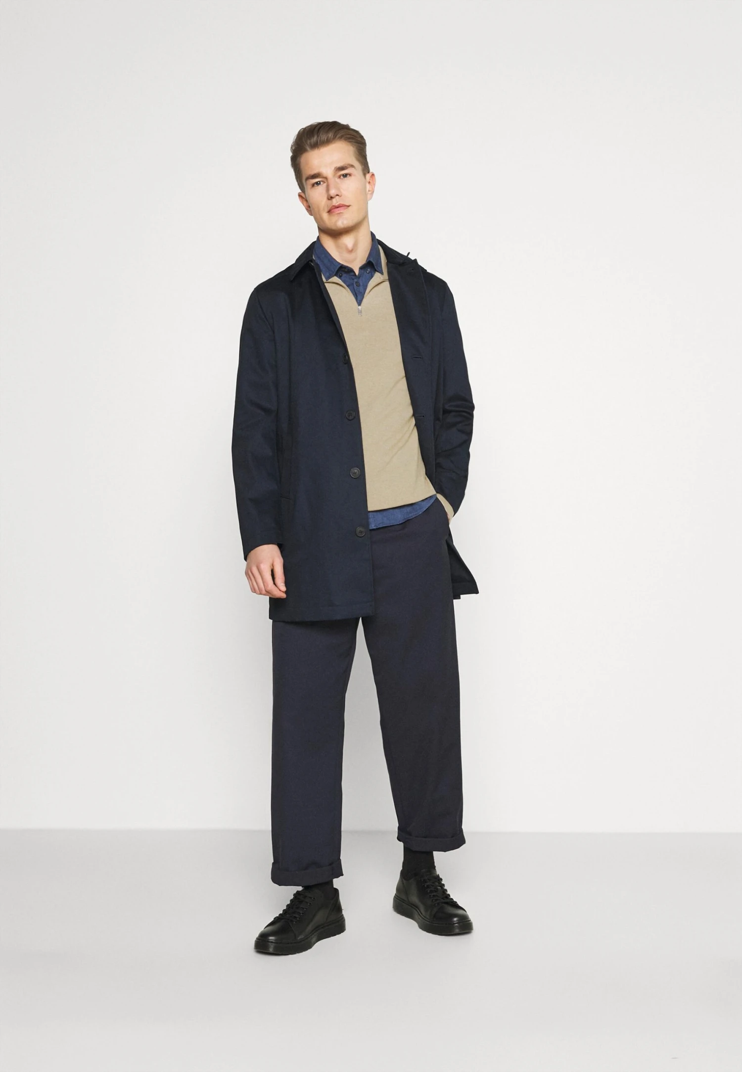 Selected Homme Slhberg Half Zip B Noos - Trui - Kelp Melange 2 Selected Homme Slhberg Half Zip B Noos - Trui - Kelp Melange - Afbeelding 2