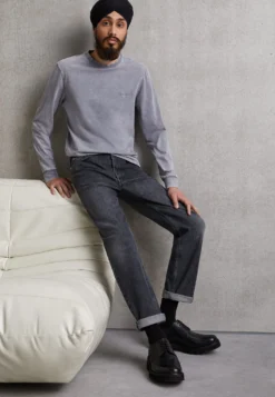 Bill - Straight Leg Jeans - Black Vintage