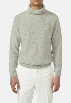 Oscar Jacobson Lyle Rollneck - Trui - Ash Grey