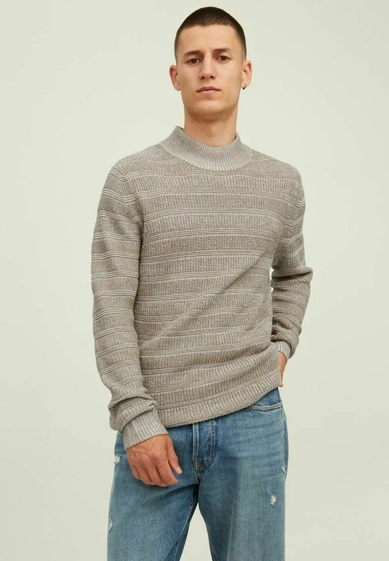 JACK&JONES Premium Mock Neck - Trui - Crockery 1 JACK&JONES Premium Mock Neck - Trui - Crockery