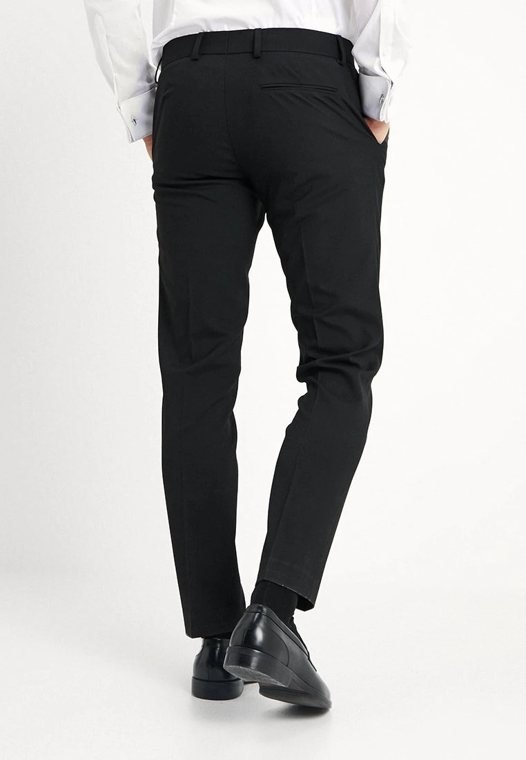 Basic Plain Black Tux Suit Slim Fit - Kostuum - Black 6 Basic Plain Black Tux Suit Slim Fit - Kostuum - Black - Afbeelding 6