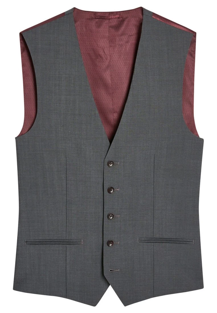 Next Signature Plain Suit: Waistcoat - Gilet - Light Grey 5 Next Signature Plain Suit: Waistcoat - Gilet - Light Grey - Afbeelding 5
