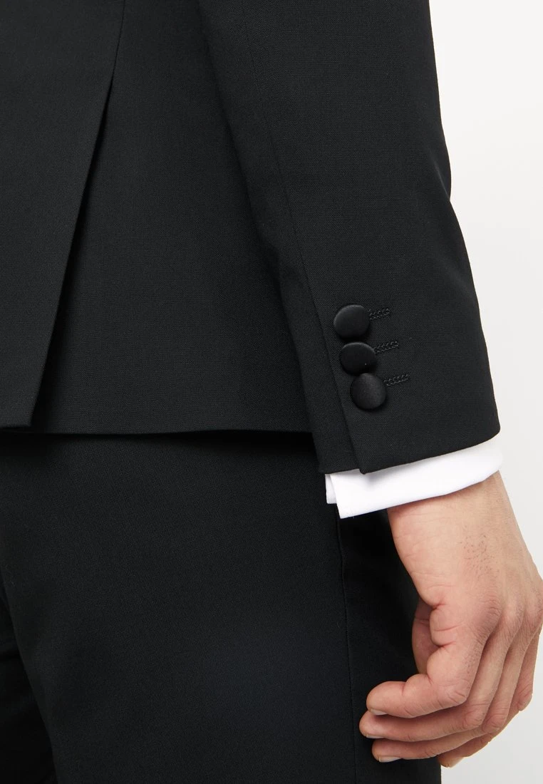 Basic Plain Black Tux Suit Slim Fit - Kostuum - Black 12 Basic Plain Black Tux Suit Slim Fit - Kostuum - Black - Afbeelding 12