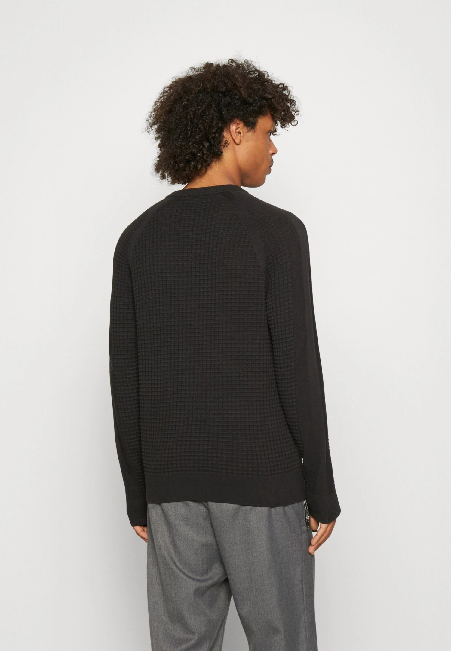 Calvin Klein Texture Mix- Trui -Black 3 Calvin Klein Texture Mix- Trui -Black - Afbeelding 3