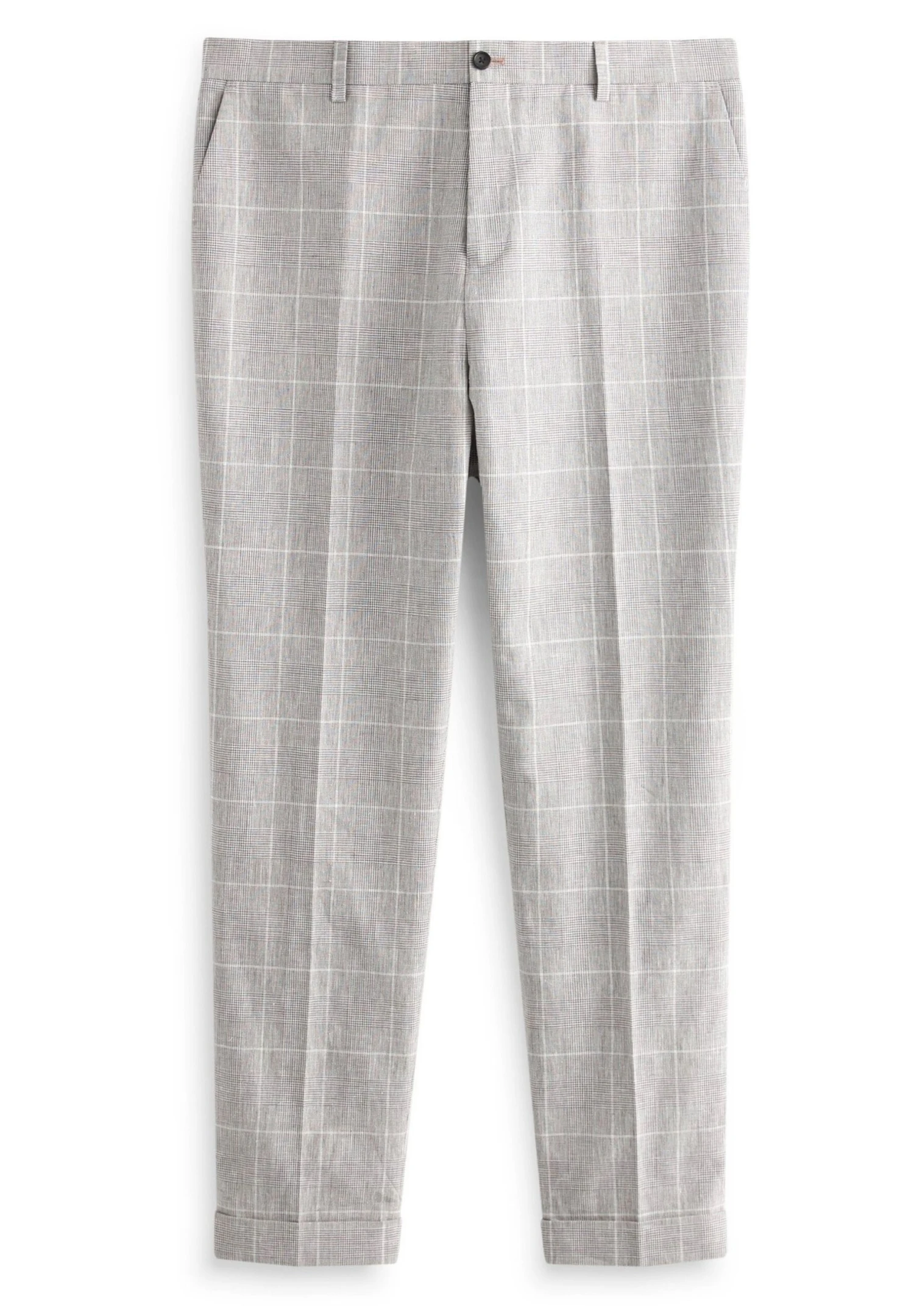 Next Slim Fit Blend Check - Pantalon - Light Grey 2 Next Slim Fit Blend Check - Pantalon - Light Grey - Afbeelding 2