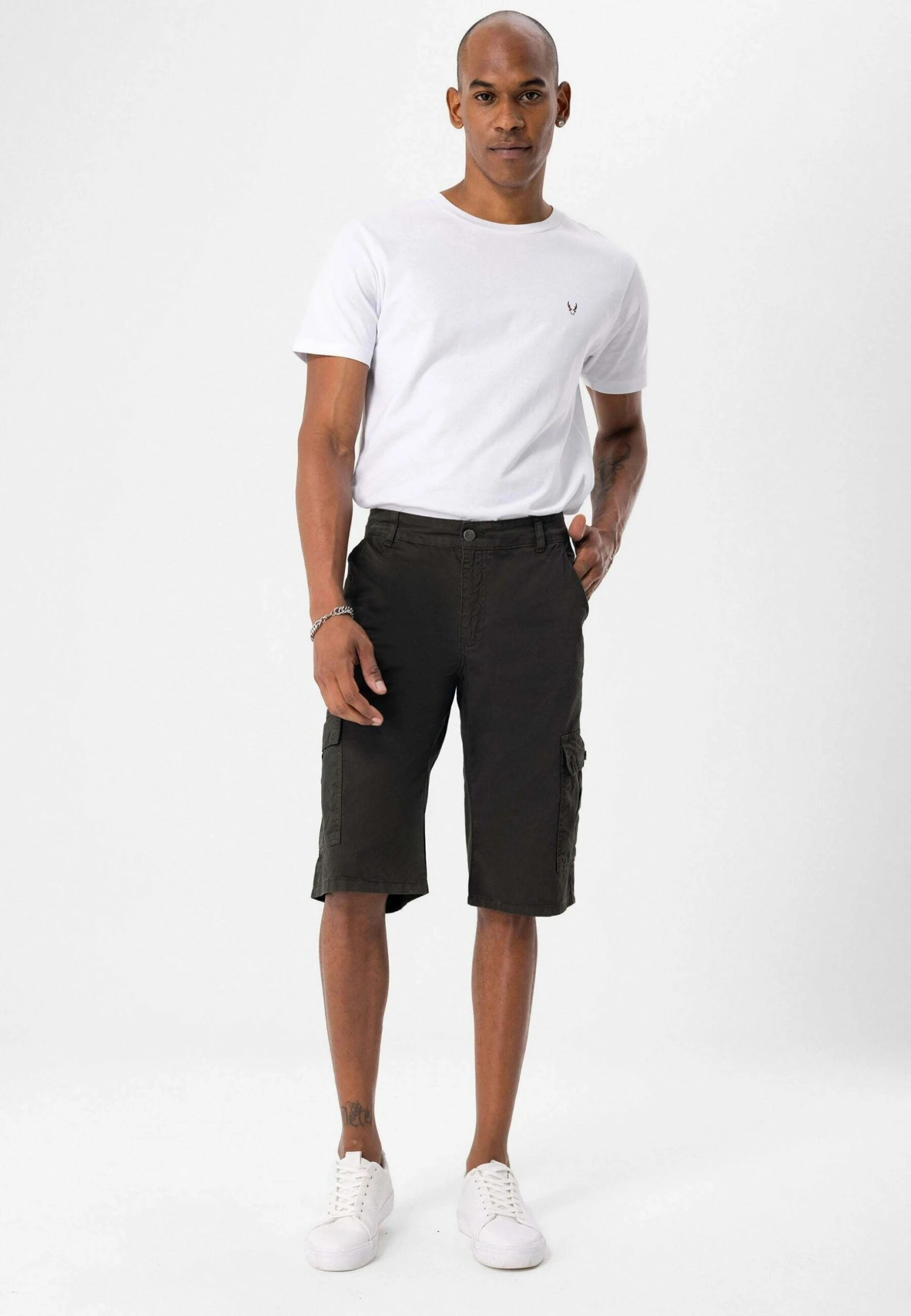 Jeansshort - Khaki 4 Jeansshort - Khaki - Afbeelding 4