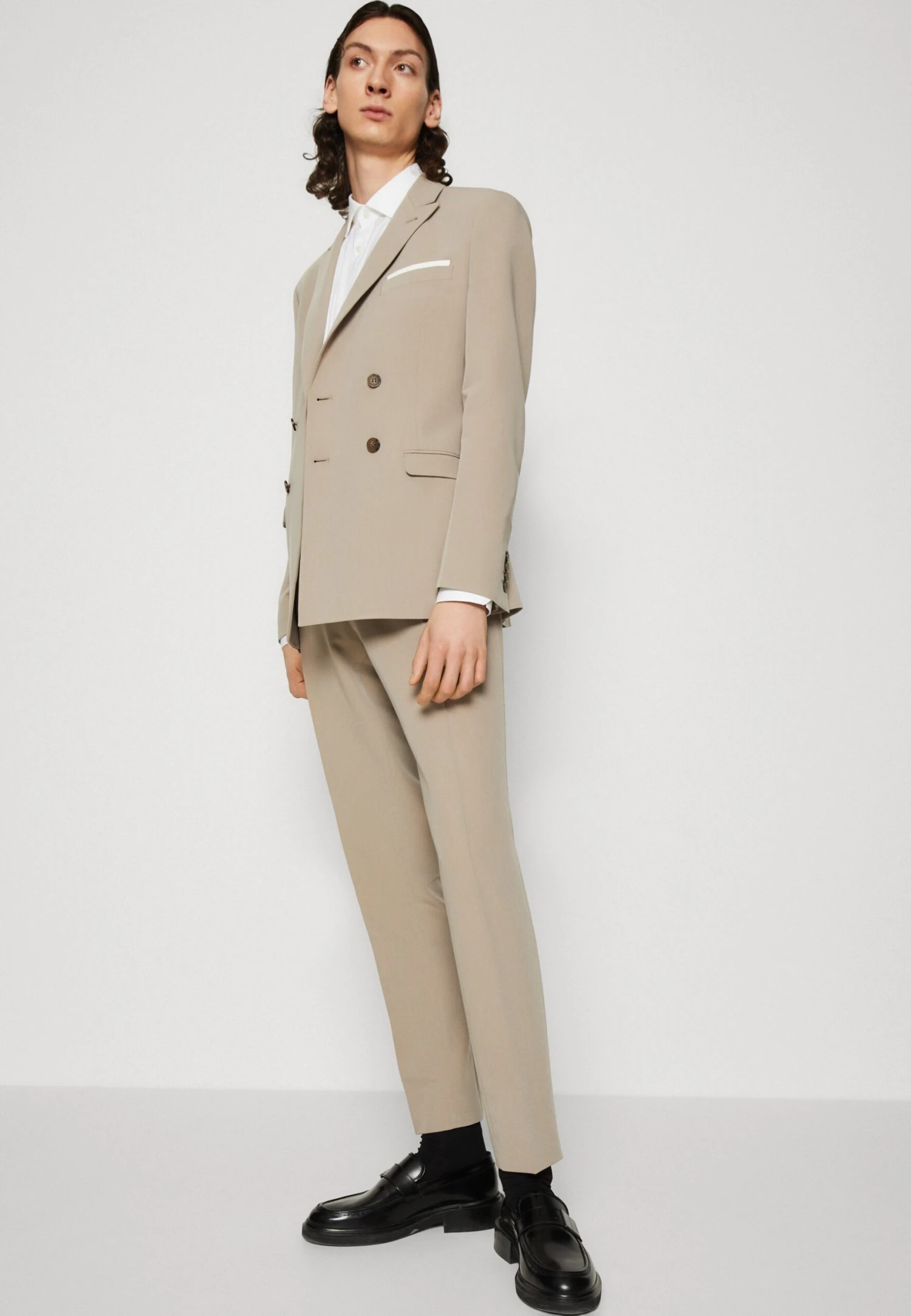 The Fashion Suit Peak Pocket Square - Kostuum - Taupe 6 The Fashion Suit Peak Pocket Square - Kostuum - Taupe - Afbeelding 6