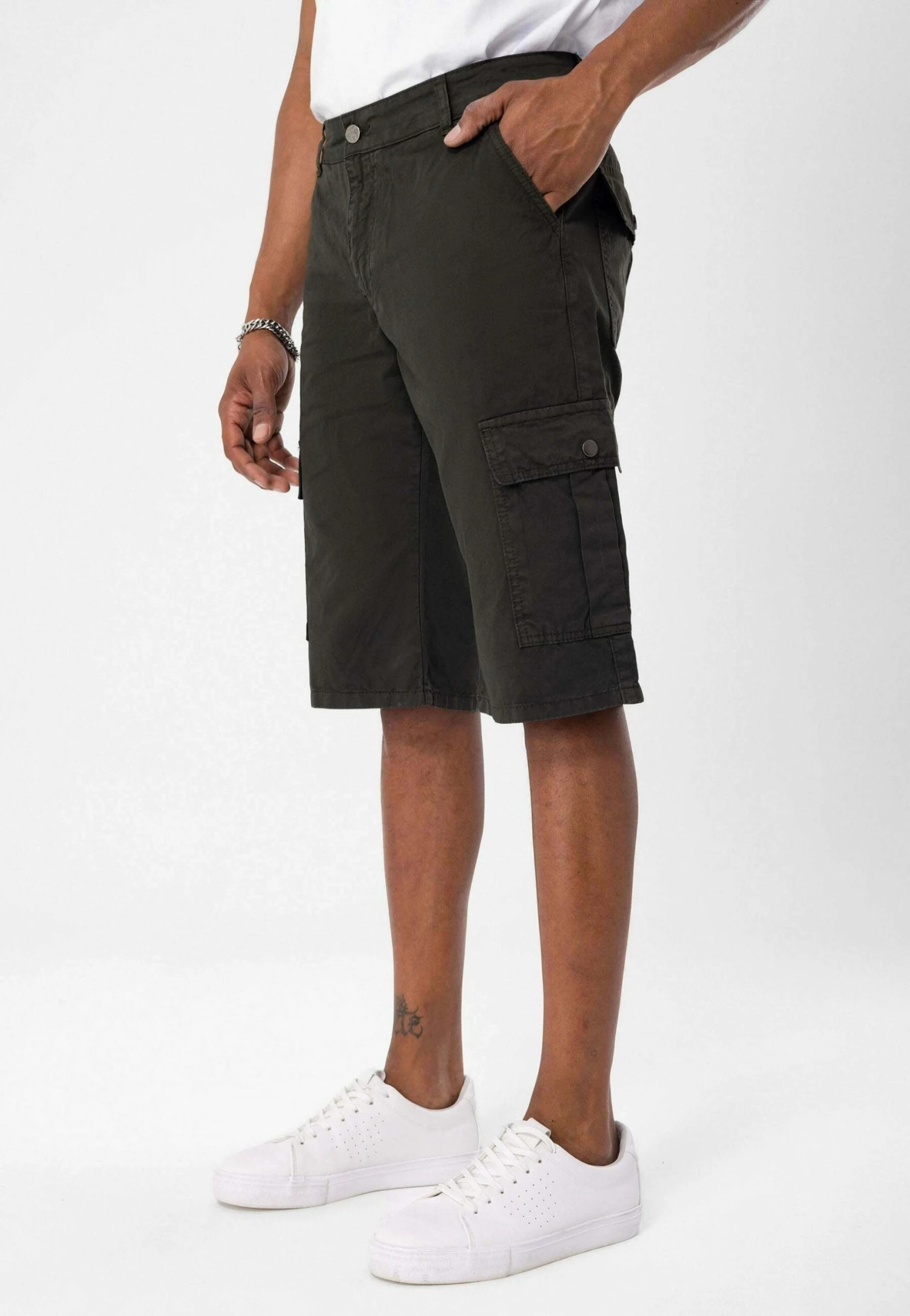 Jeansshort - Khaki 1 Jeansshort - Khaki