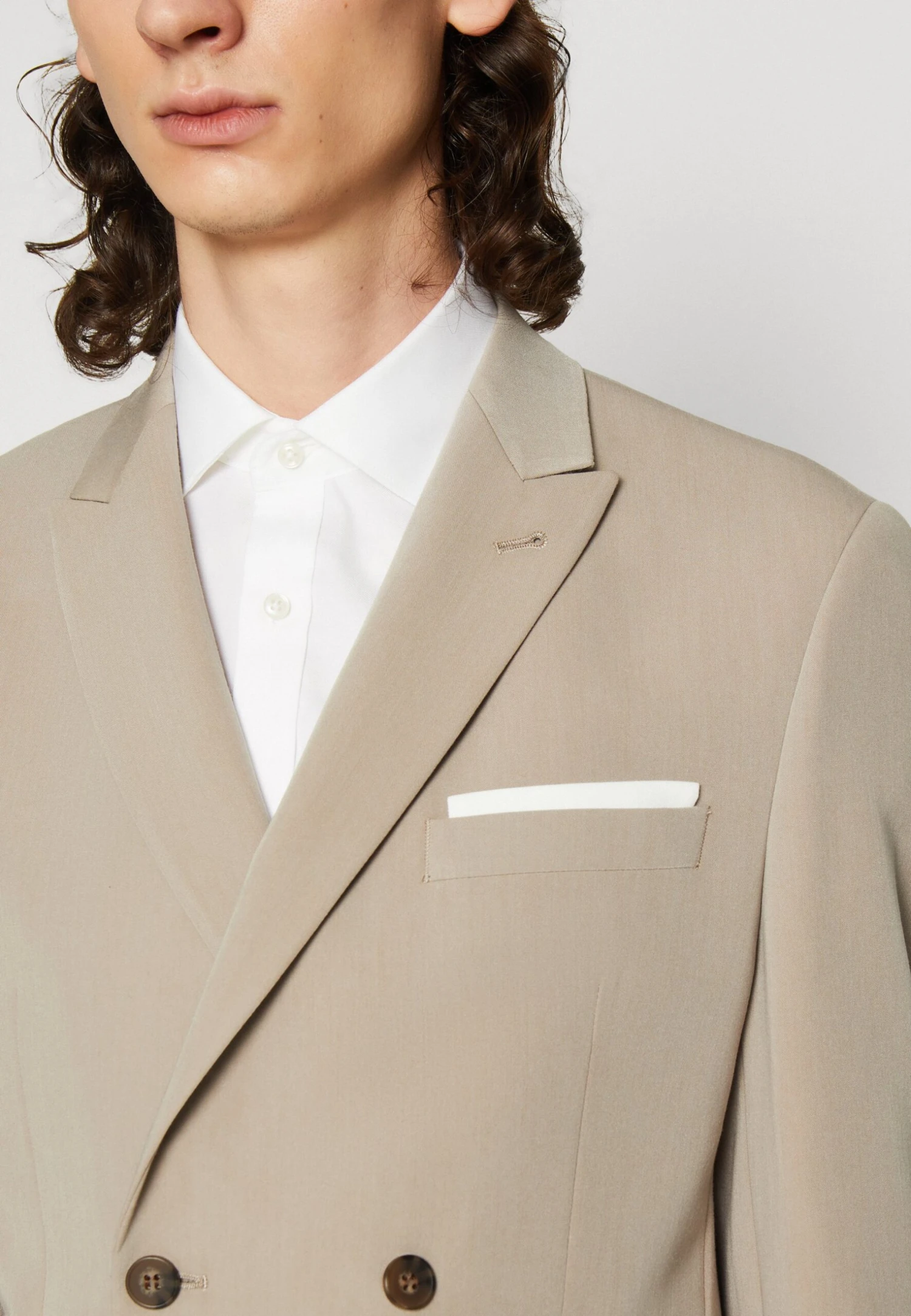 The Fashion Suit Peak Pocket Square - Kostuum - Taupe 7 The Fashion Suit Peak Pocket Square - Kostuum - Taupe - Afbeelding 7