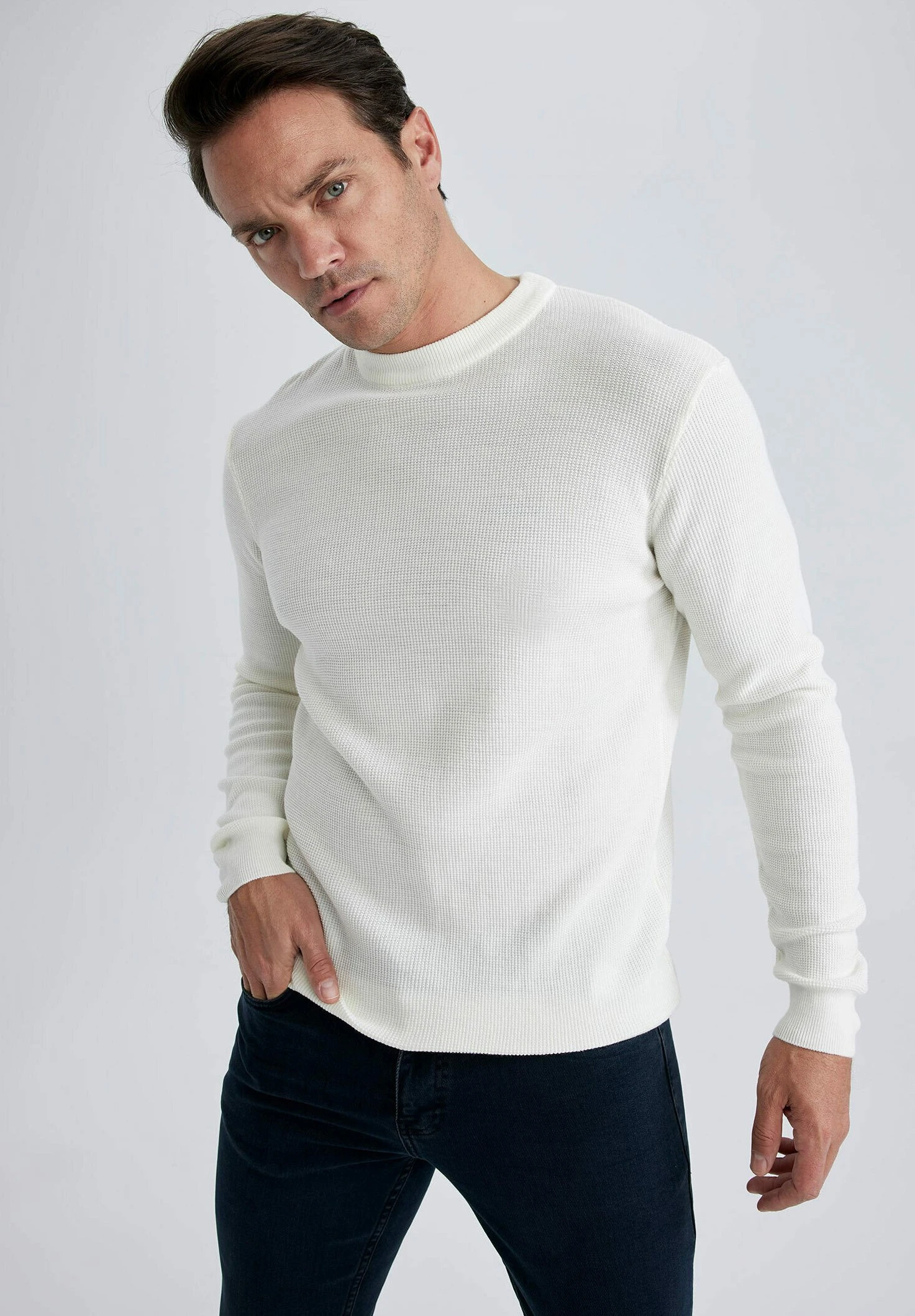 DeFacto Standard Fit - Trui - Ecru 1 DeFacto Standard Fit - Trui - Ecru