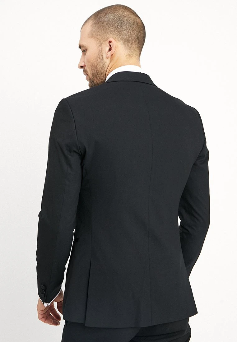 Basic Plain Black Tux Suit Slim Fit - Kostuum - Black 4 Basic Plain Black Tux Suit Slim Fit - Kostuum - Black - Afbeelding 4