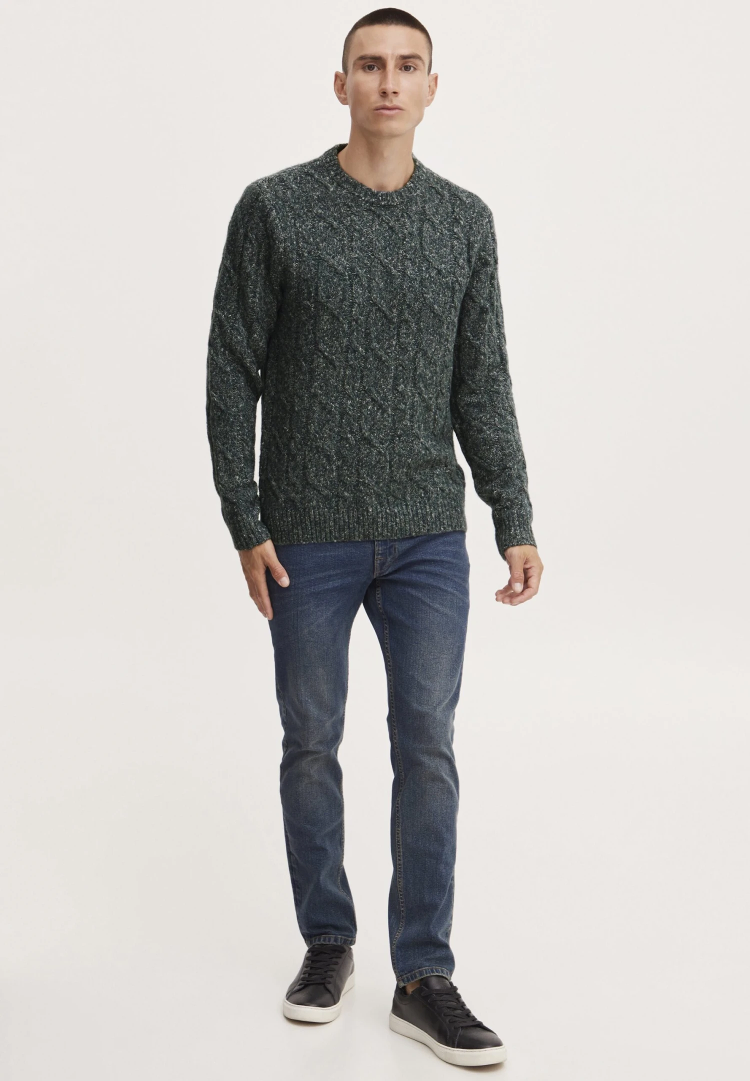 CASUAL FRIDAY Karl 0044 Crew Neck- Trui - Deep Forest Melange 2 CASUAL FRIDAY Karl 0044 Crew Neck- Trui - Deep Forest Melange - Afbeelding 2