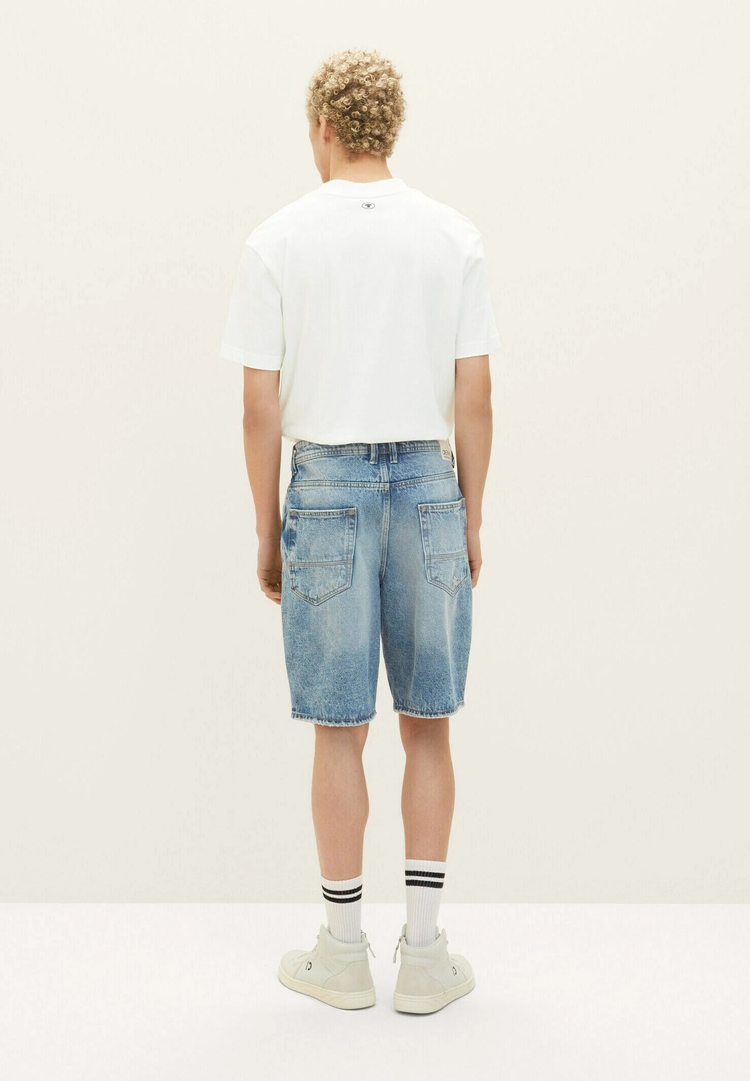 TOM TAILOR Denim Jeansshort - Destroyed Light Stone Blue Den 3 TOM TAILOR Denim Jeansshort - Destroyed Light Stone Blue Den - Afbeelding 3