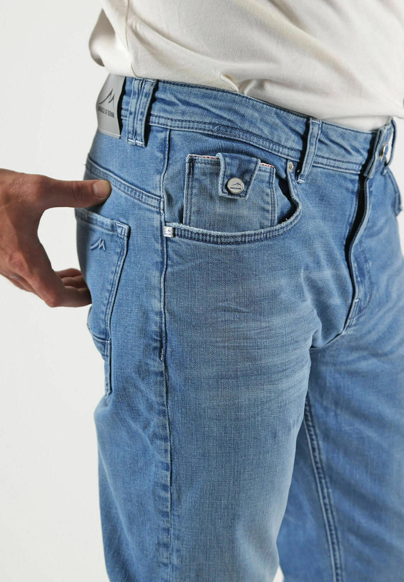 Mit Leichtem Used Look - Straight Leg Jeans - Blau 3 Mit Leichtem Used Look - Straight Leg Jeans - Blau - Afbeelding 3