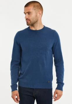 Threadbare Beaufort Crew Neck - Trui - Denim Blue