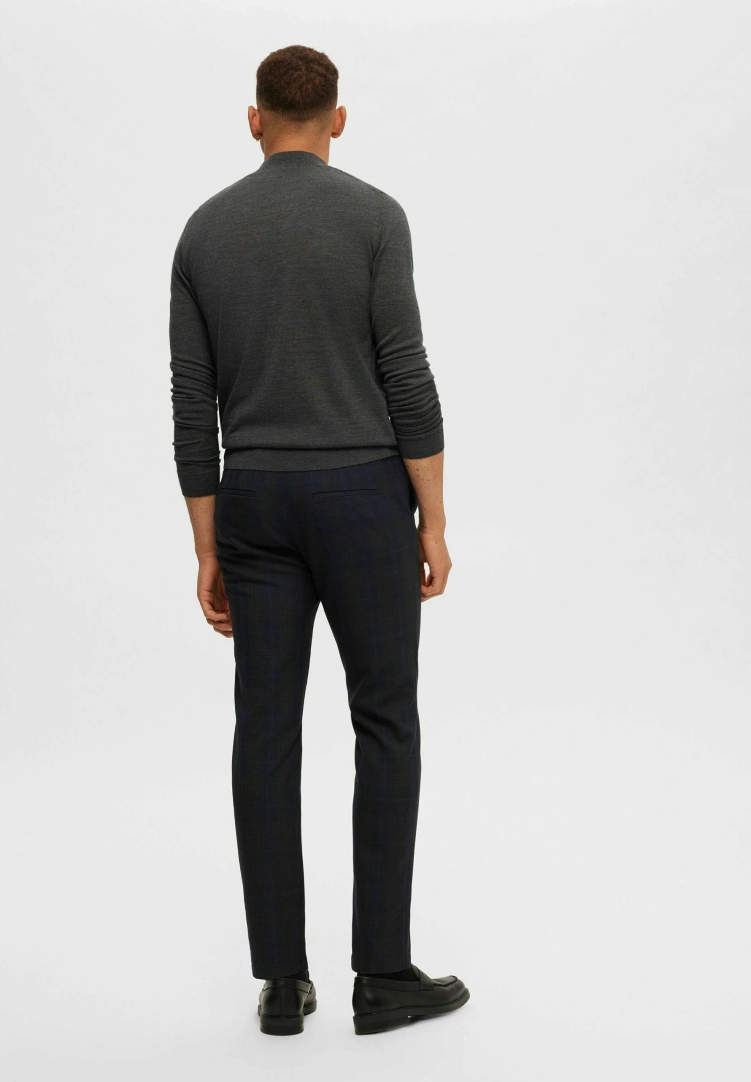 Selected Homme Slhtown Coolmax Mock B Noos - Trui - Medium Grey Melange 3 Selected Homme Slhtown Coolmax Mock B Noos - Trui - Medium Grey Melange - Afbeelding 3