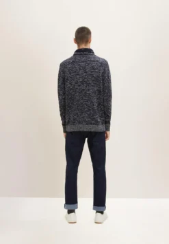 Tom Tailor Trui - Navy/Kakhi/White Mouline -Selected Homme Shop 67e7db46cec84ffca3246a0374847009