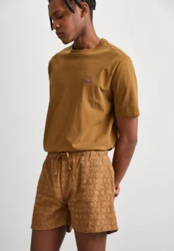 Circle Embroidered Sport - Trainingsbroek - Caramel