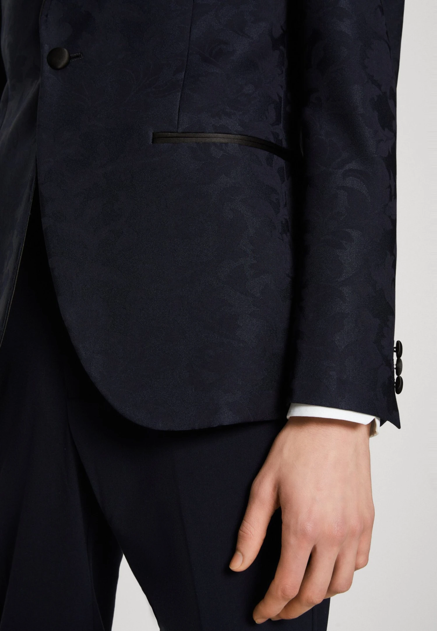 Jaquard Shawl Blazer - Colbert - Dark Blue 6 Jaquard Shawl Blazer - Colbert - Dark Blue - Afbeelding 6