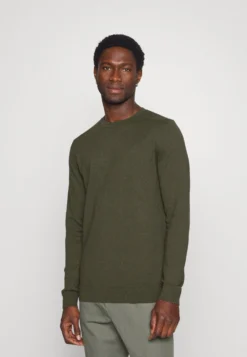 Selected Homme Slhberg Crew Neck B Noos - Trui - Forest Night Melange