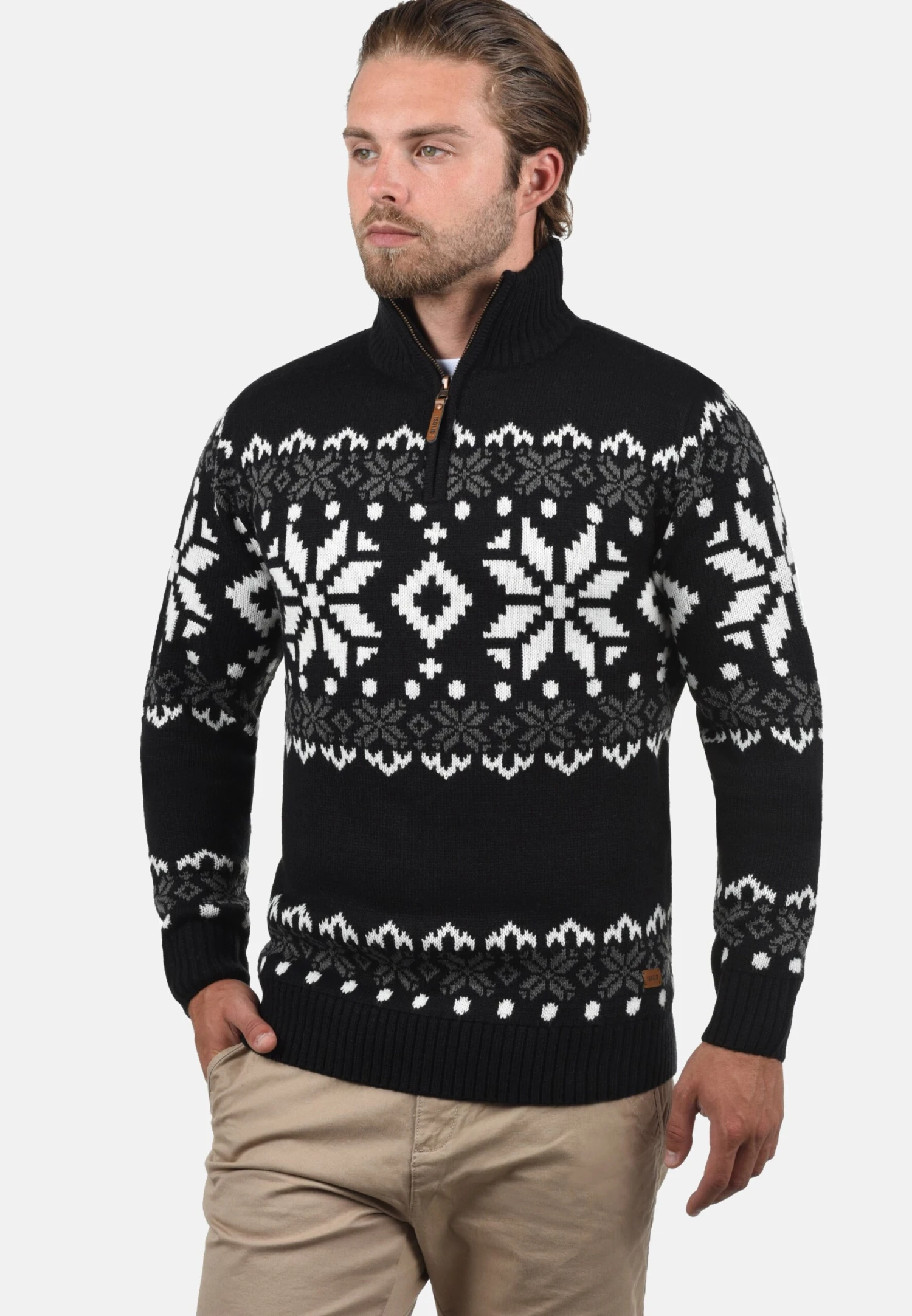 Solid Norwin - Trui - Black 1 Solid Norwin - Trui - Black