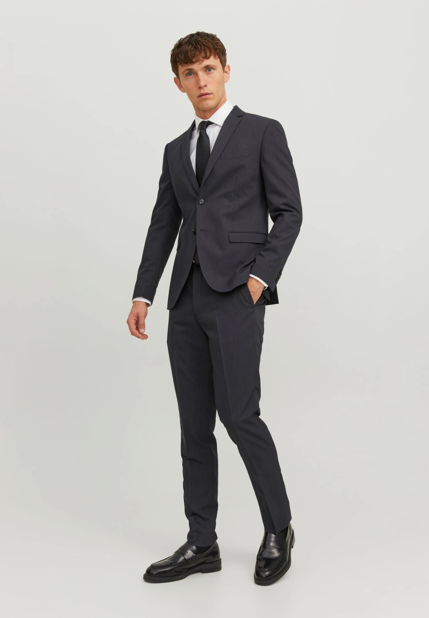 JACK&JONES Premium Jprfranco - Kostuum - Dark Grey Melange 2 JACK&JONES Premium Jprfranco - Kostuum - Dark Grey Melange - Afbeelding 2