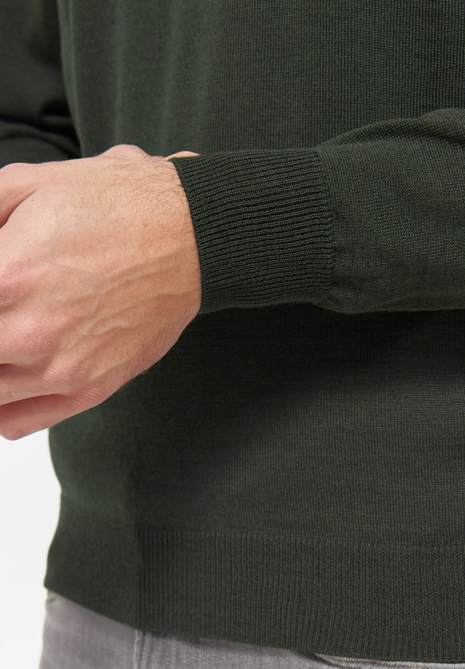 Bologna - Trui - Olive Melange 5 Bologna - Trui - Olive Melange - Afbeelding 5