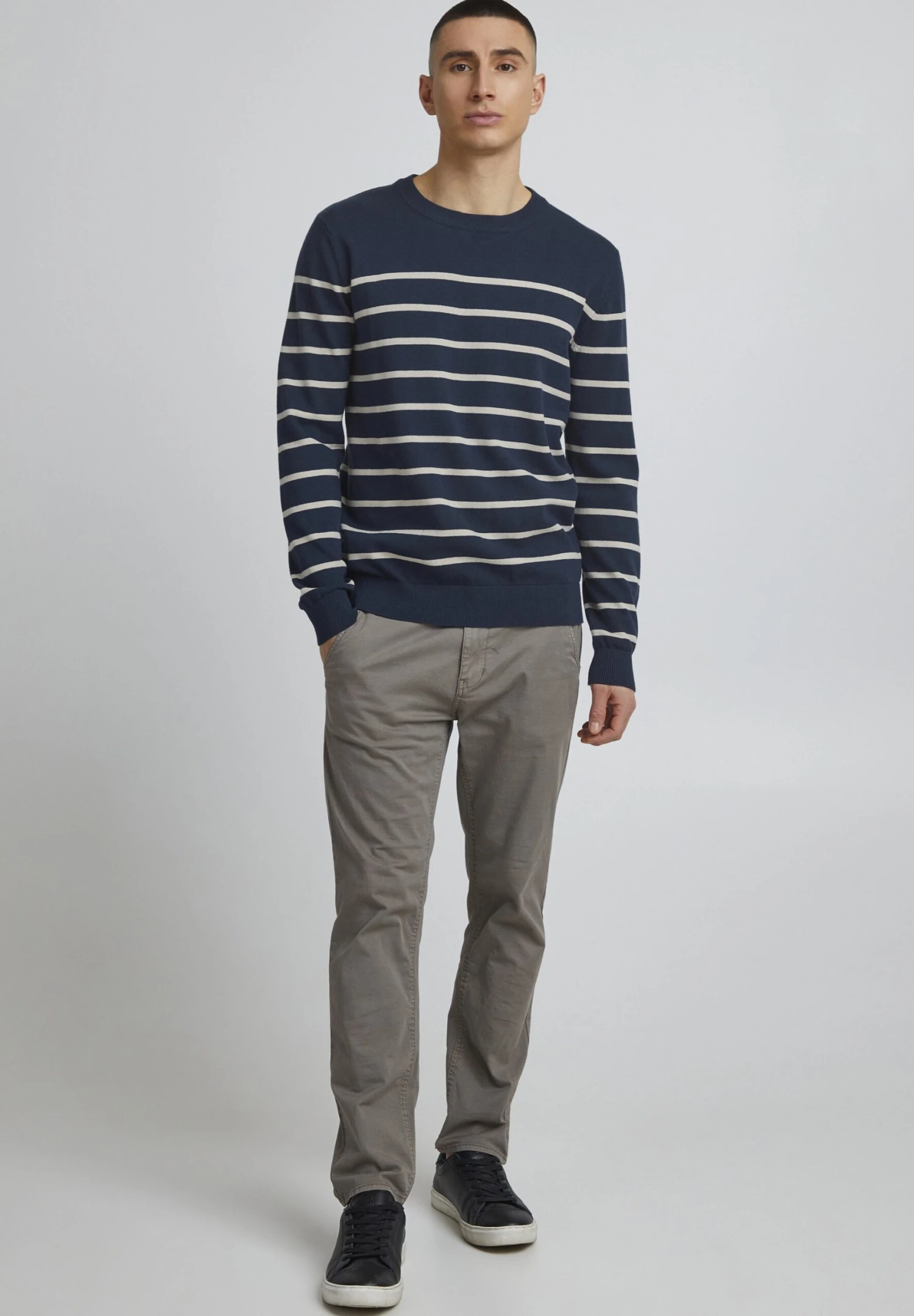 Solid Brice- Trui - Insignia Blue 2 Solid Brice- Trui - Insignia Blue - Afbeelding 2