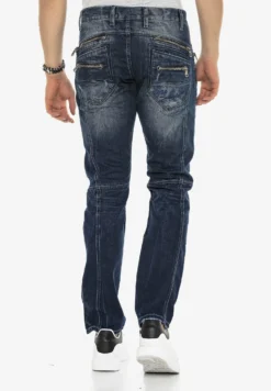 Cipo & Baxx Mit Ziernähten Und Reissverschlüssen - Straight Leg Jeans - Donkerblauw 10 Cipo & Baxx Mit Ziernähten Und Reissverschlüssen - Straight Leg Jeans - Donkerblauw -Selected Homme Shop 89073d1a42ad463dab575d840309f688 scaled