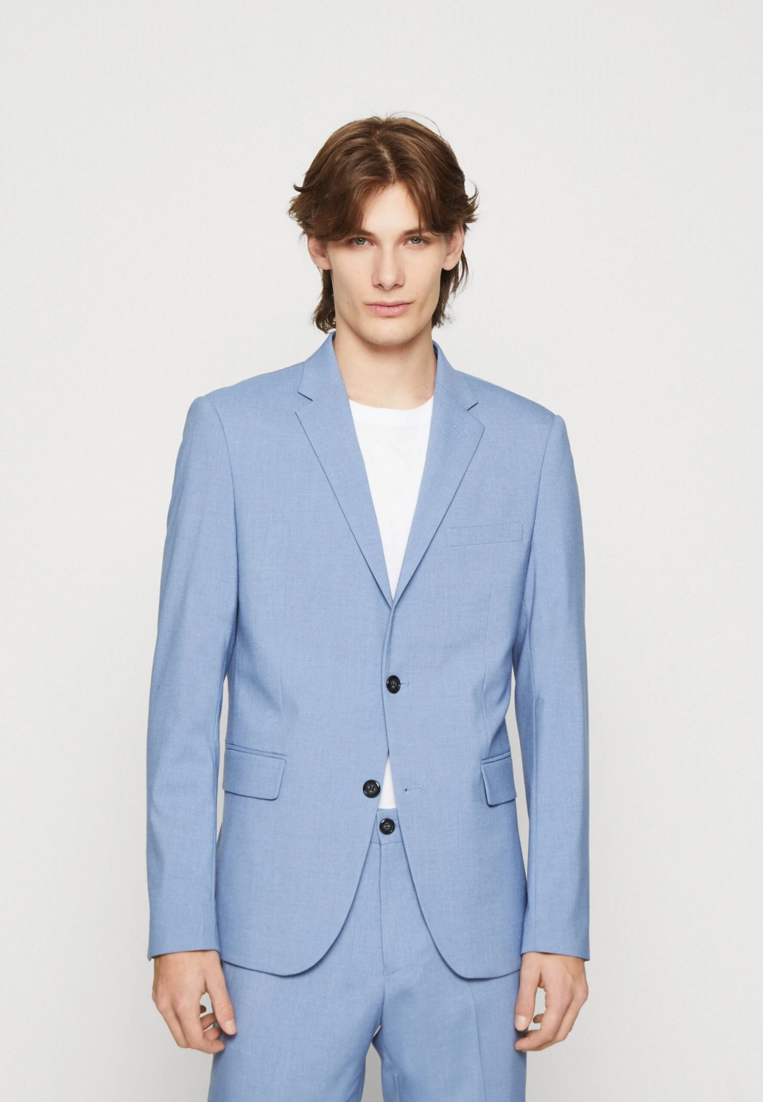 Lindbergh Plain Mens Suit - Kostuum - Light Blue 2 Lindbergh Plain Mens Suit - Kostuum - Light Blue - Afbeelding 2