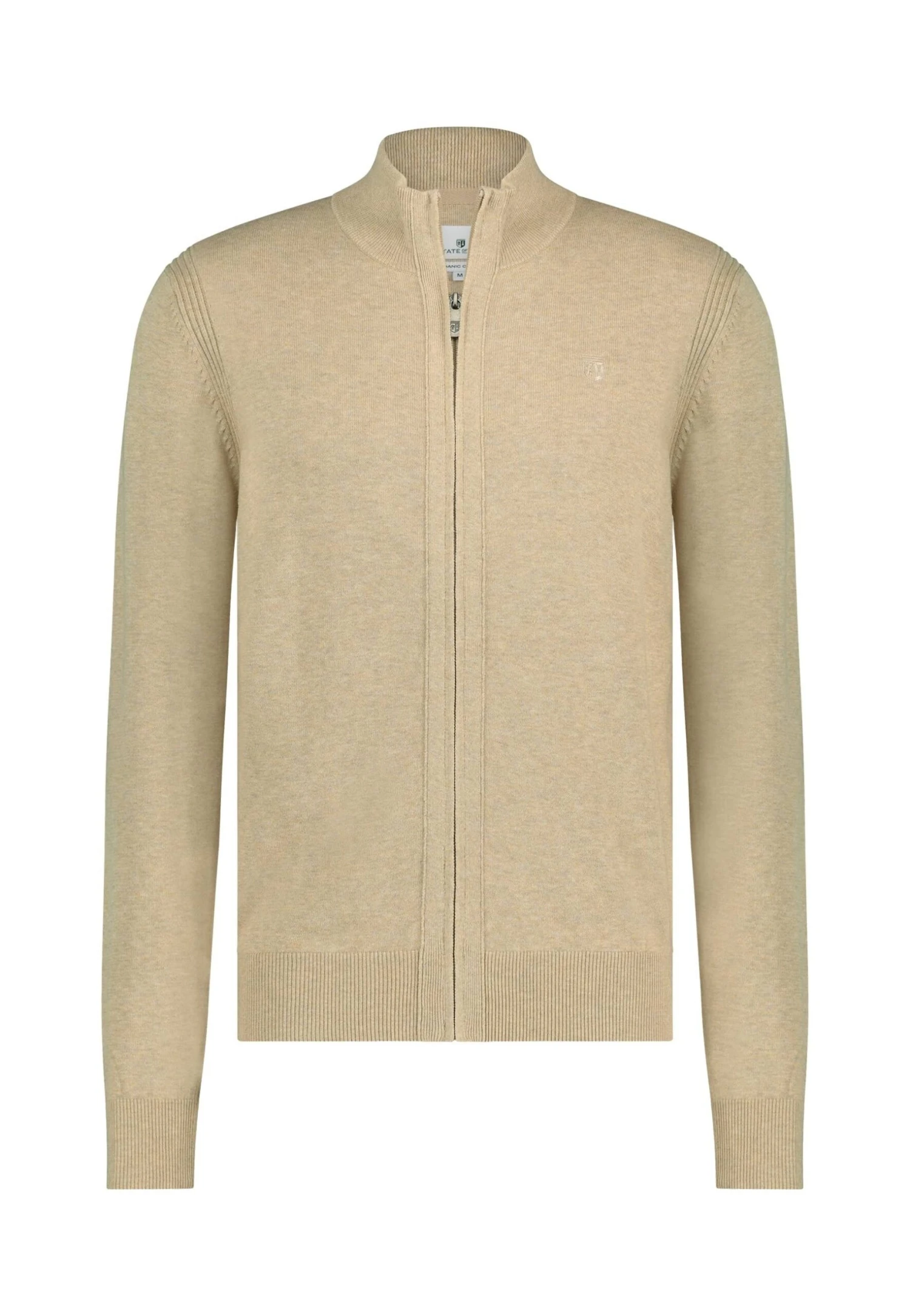 With Zip - Vest - Beige Plain 4 With Zip - Vest - Beige Plain - Afbeelding 4