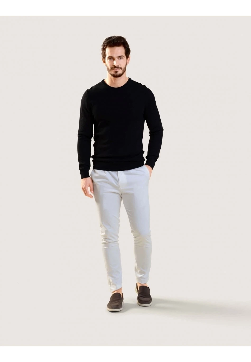 Milo R-Neck - Trui - Dark Blue 2 Milo R-Neck - Trui - Dark Blue - Afbeelding 2