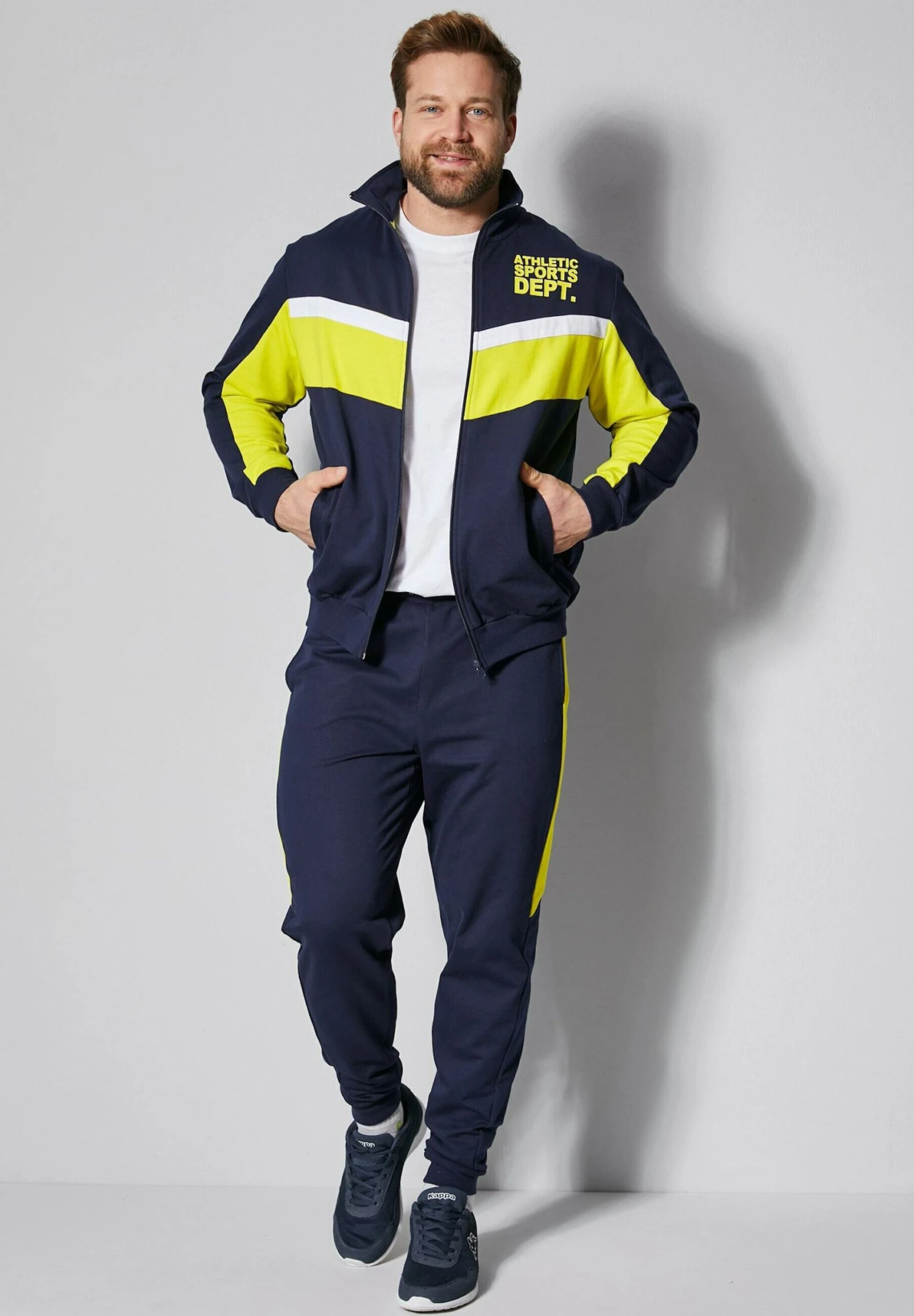 Trainingsvest - Marineblau,Neongelb,Weiß 2 Trainingsvest - Marineblau,Neongelb,Weiß - Afbeelding 2