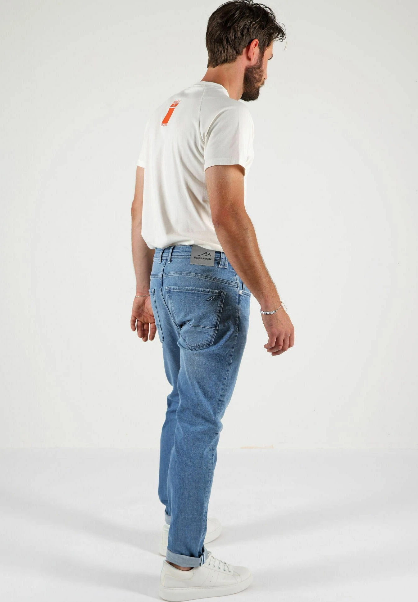 Mit Leichtem Used Look - Straight Leg Jeans - Blau 2 Mit Leichtem Used Look - Straight Leg Jeans - Blau - Afbeelding 2