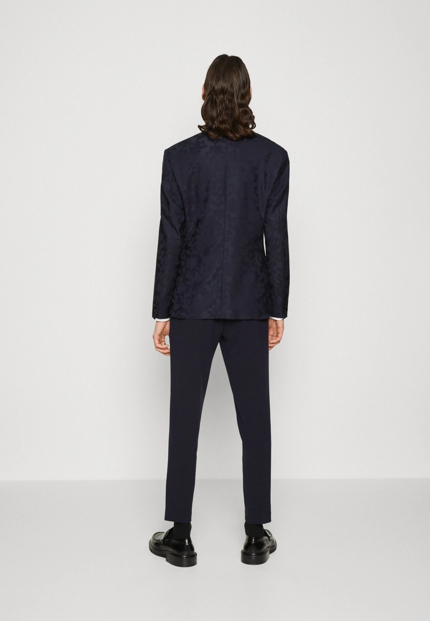 Jaquard Shawl Blazer - Colbert - Dark Blue 3 Jaquard Shawl Blazer - Colbert - Dark Blue - Afbeelding 3