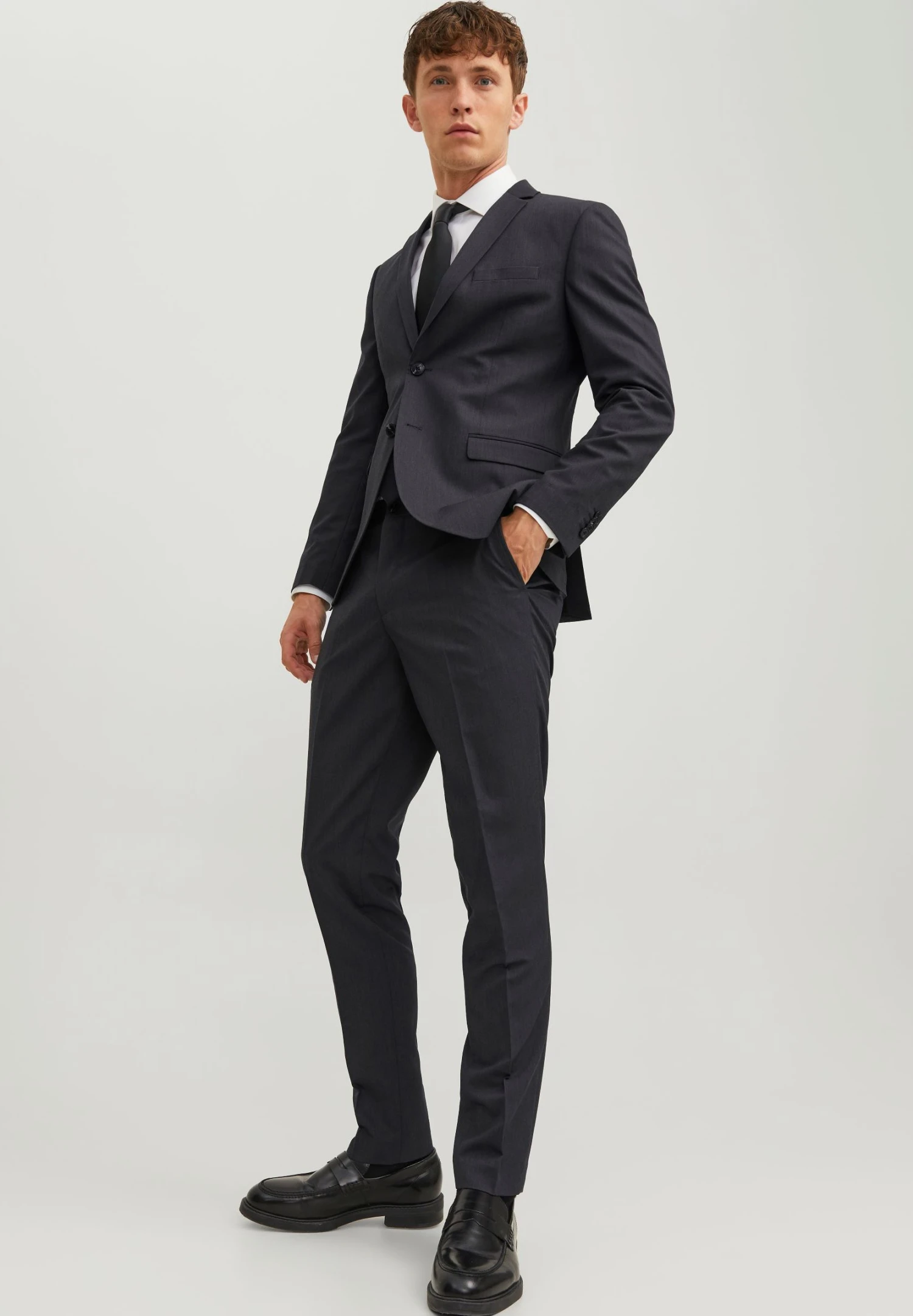 JACK&JONES Premium Jprfranco - Kostuum - Dark Grey Melange 4 JACK&JONES Premium Jprfranco - Kostuum - Dark Grey Melange - Afbeelding 4