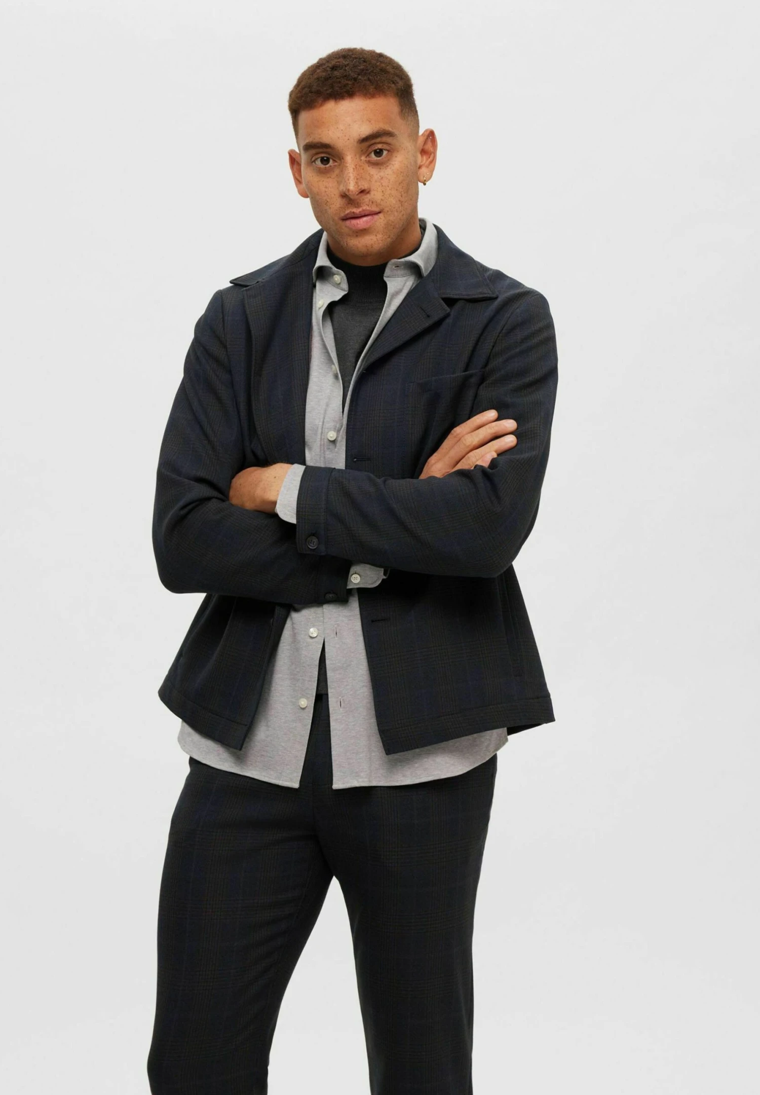 Selected Homme Slhtown Coolmax Mock B Noos - Trui - Medium Grey Melange 5 Selected Homme Slhtown Coolmax Mock B Noos - Trui - Medium Grey Melange - Afbeelding 5