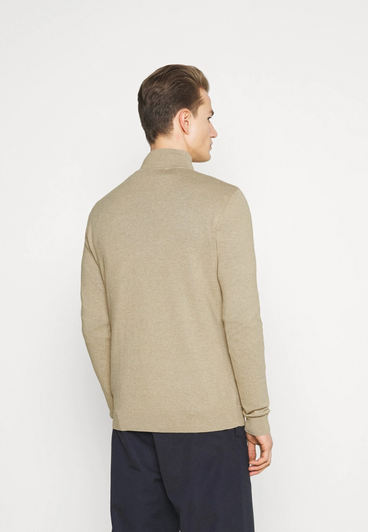 Selected Homme Slhberg Half Zip B Noos - Trui - Kelp Melange 3 Selected Homme Slhberg Half Zip B Noos - Trui - Kelp Melange - Afbeelding 3