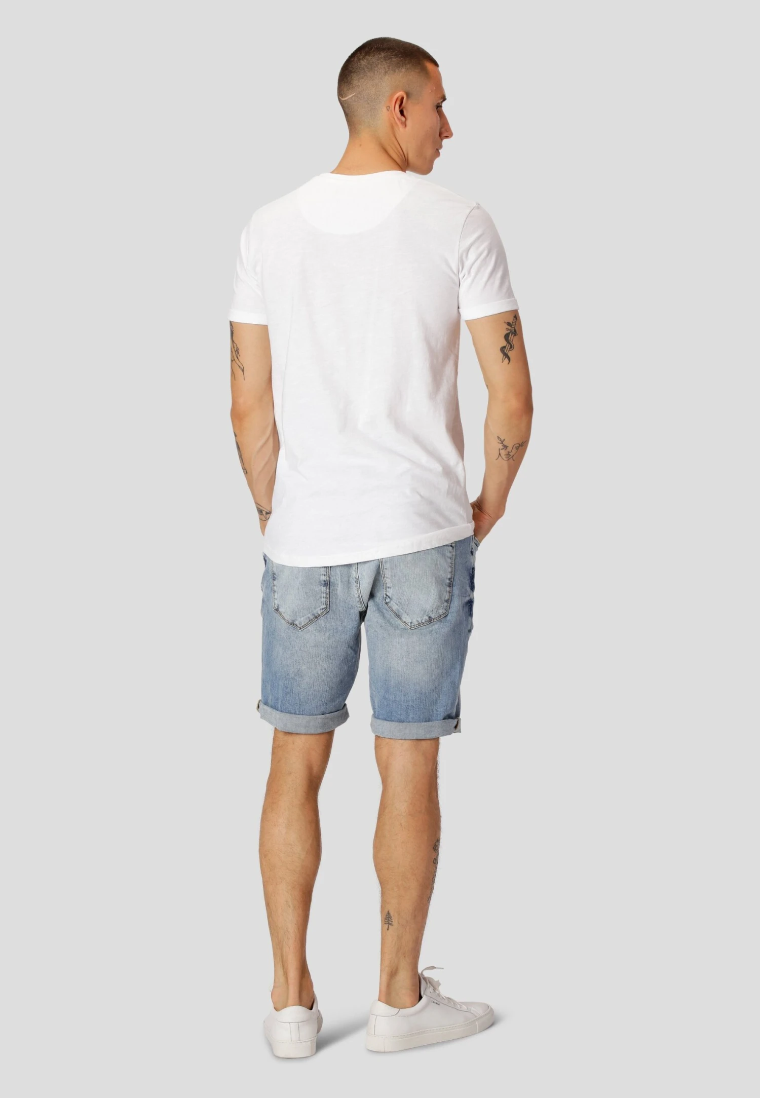 Chris- Jeansshort -Light Blue Denim 3 Chris- Jeansshort -Light Blue Denim - Afbeelding 3