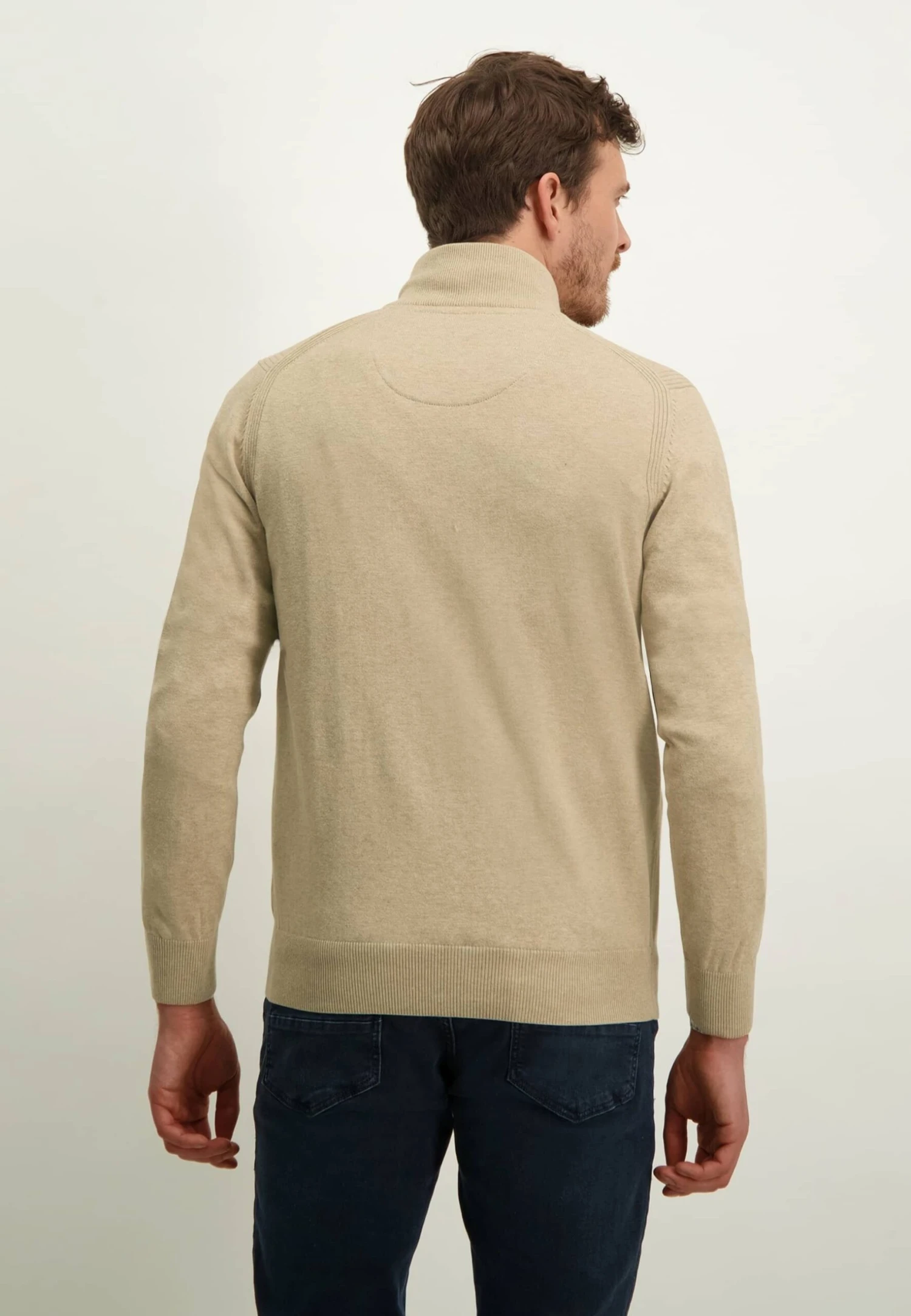 With Zip - Vest - Beige Plain 2 With Zip - Vest - Beige Plain - Afbeelding 2