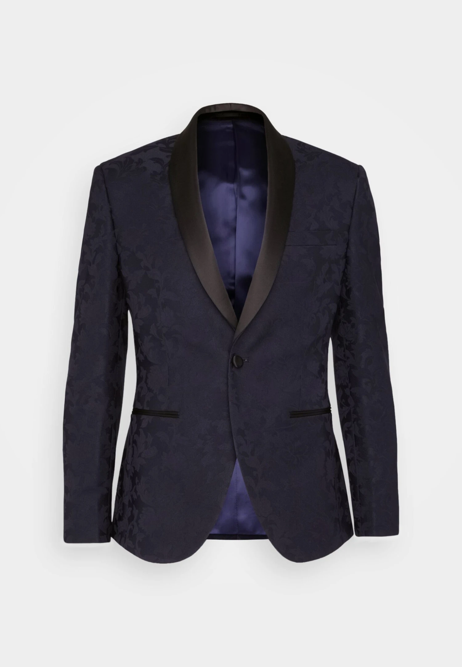 Jaquard Shawl Blazer - Colbert - Dark Blue 5 Jaquard Shawl Blazer - Colbert - Dark Blue - Afbeelding 5