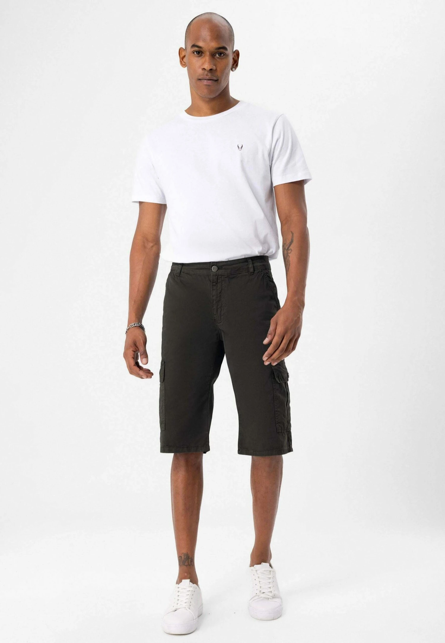 Jeansshort - Khaki 2 Jeansshort - Khaki - Afbeelding 2