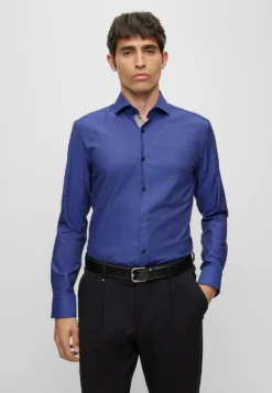 Boss Hank Spread - Zakelijk Overhemd - Dark Purple Eight