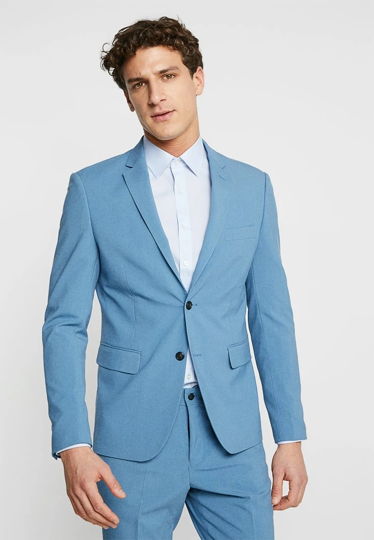 Lindbergh Plain Mens Suit - Kostuum - Sky Blue 3 Lindbergh Plain Mens Suit - Kostuum - Sky Blue - Afbeelding 3