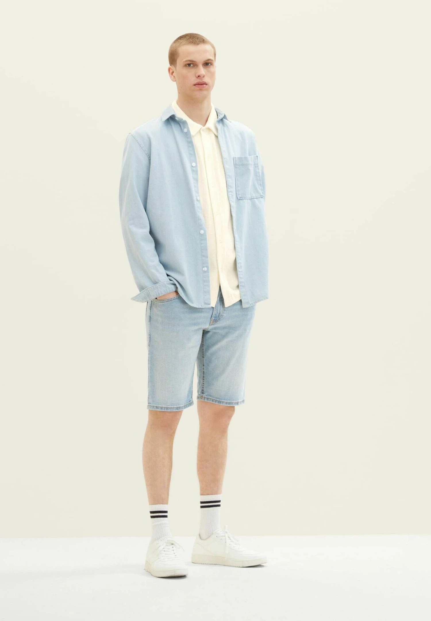 TOM TAILOR Denim Jeansshort - Used Light Stone Blue Denim 2 TOM TAILOR Denim Jeansshort - Used Light Stone Blue Denim - Afbeelding 2