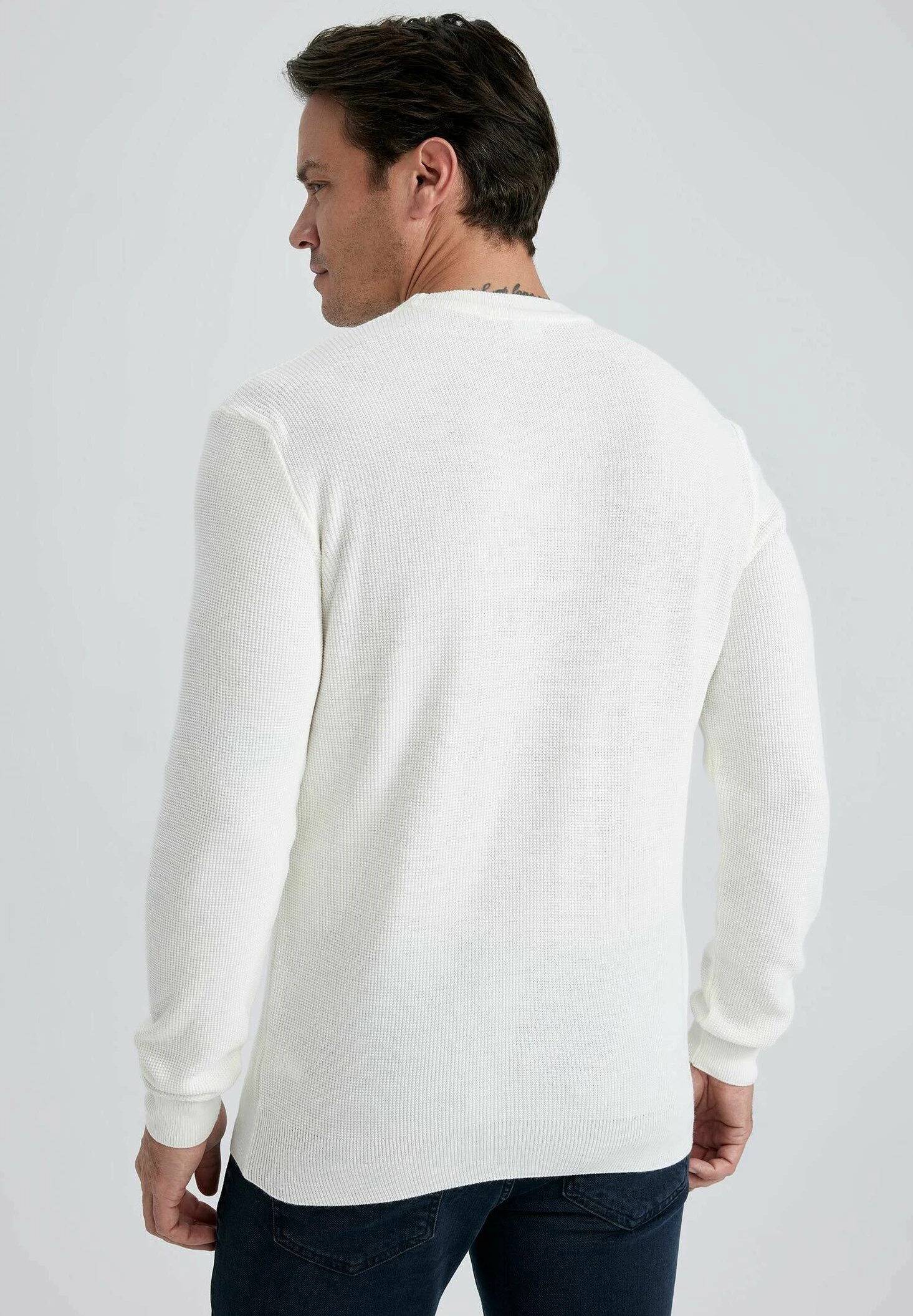 DeFacto Standard Fit - Trui - Ecru 3 DeFacto Standard Fit - Trui - Ecru - Afbeelding 3