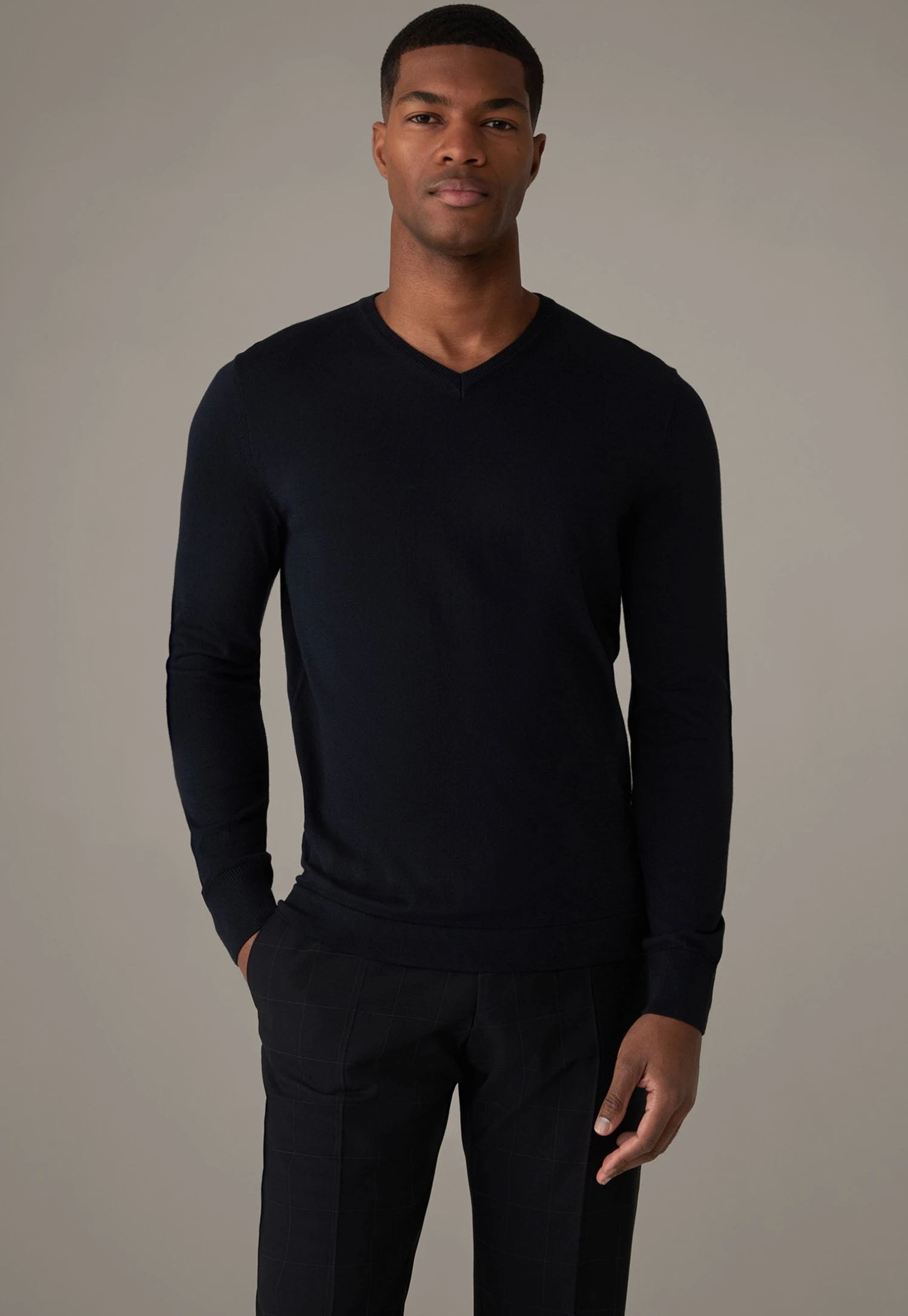 Strellson Longsleeve Vincent - Trui - Navy 1 Strellson Longsleeve Vincent - Trui - Navy