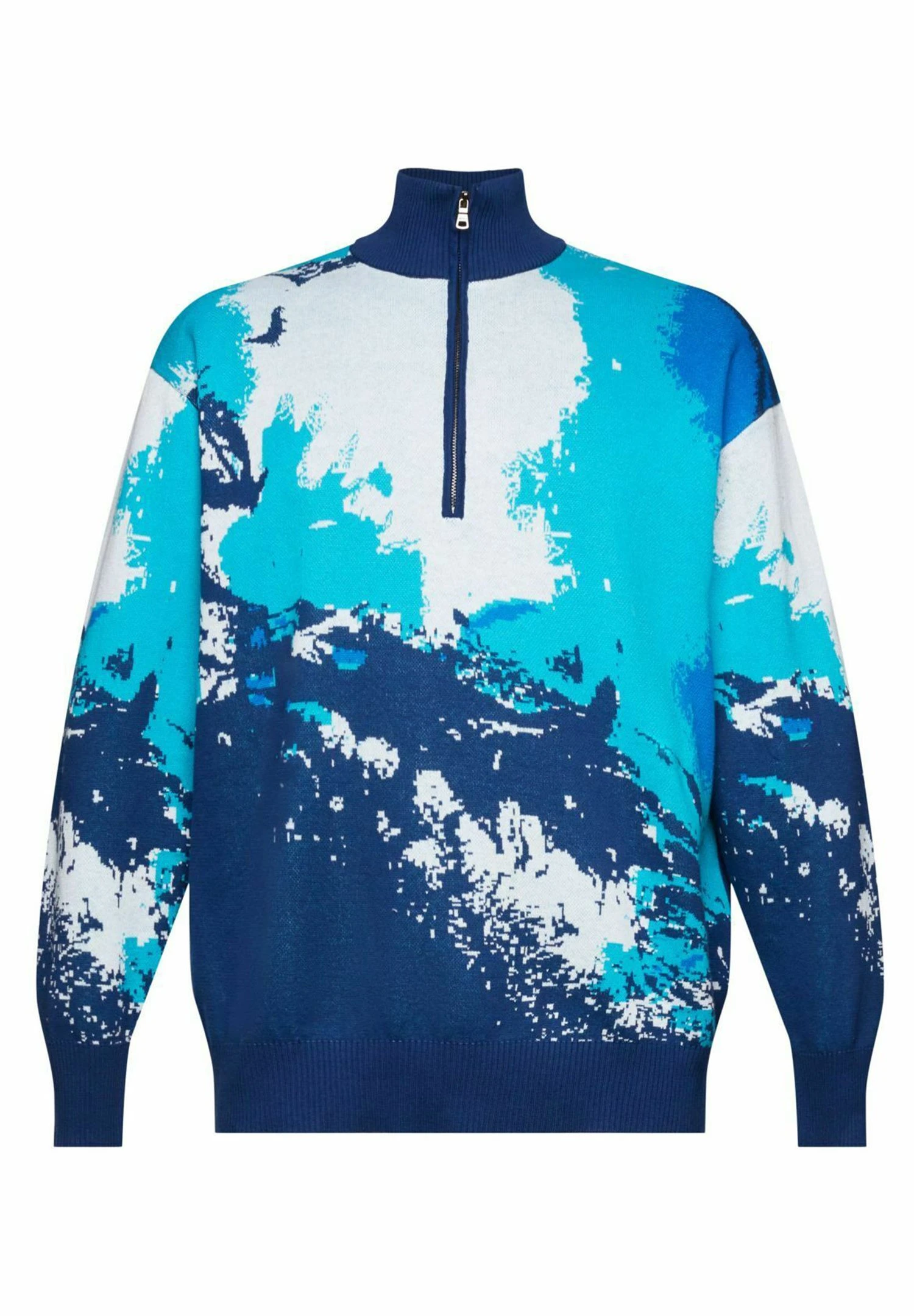 ESPRIT Mit Wellenmuster - Trui - Blue 6 ESPRIT Mit Wellenmuster - Trui - Blue - Afbeelding 6