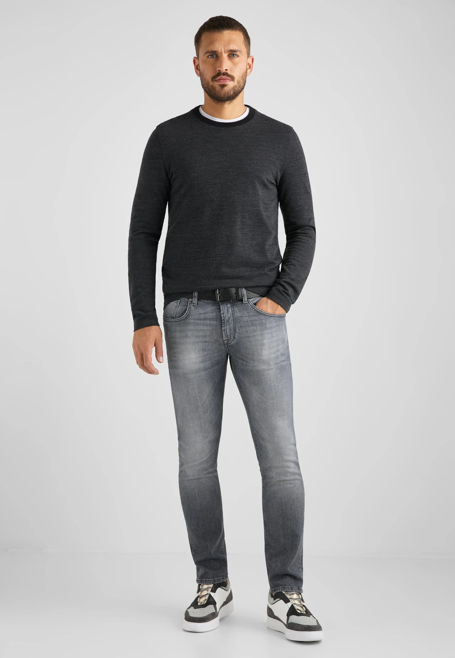Baldessarini Tribute To Nature John- Slim Fit Jeans - Grau Used 2 Baldessarini Tribute To Nature John- Slim Fit Jeans - Grau Used - Afbeelding 2